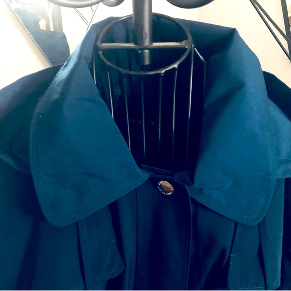 Deep Teal London Fog Women's Water Resistant Single Breasted Trench Coat. - Picture 7 of 16